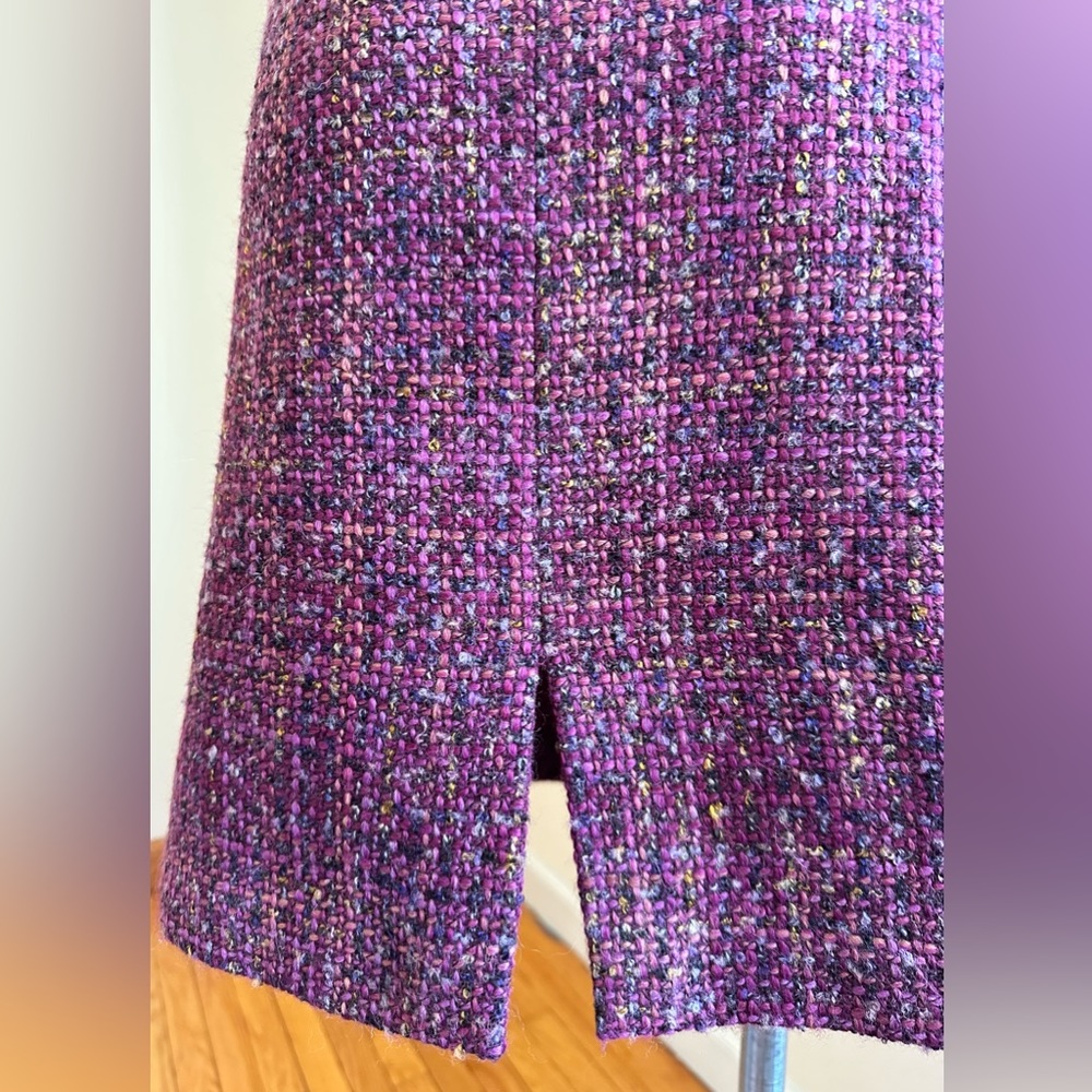Talbots Midi Multi Color Knit Pinks & Purples Ski… - image 4